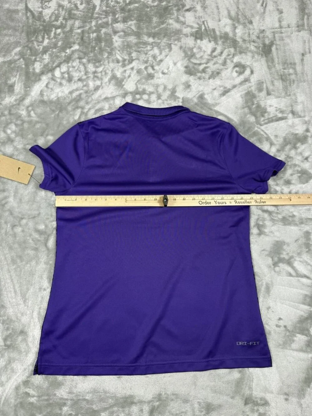 New Nike Dri-FIT Polo Shirt Women's Large Purple Striped Football FJ9573 546